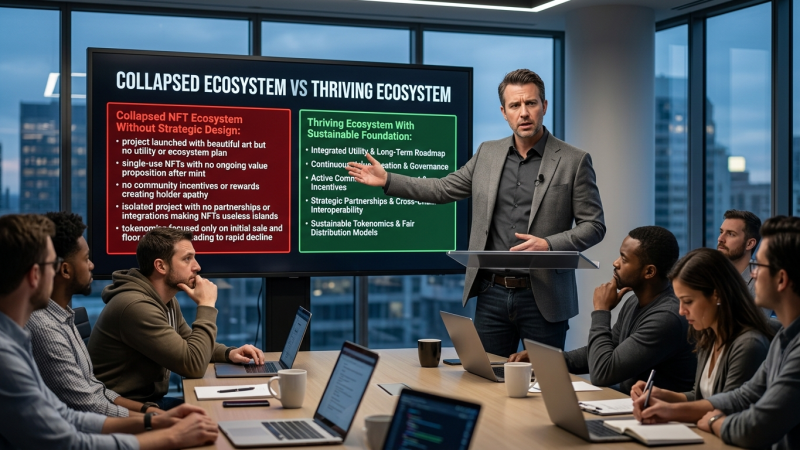 NFT Ecosystems Collapse Design Without Strategy