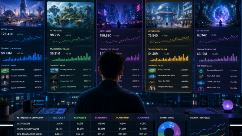 Metaverse Market Data Across Virtual Platforms